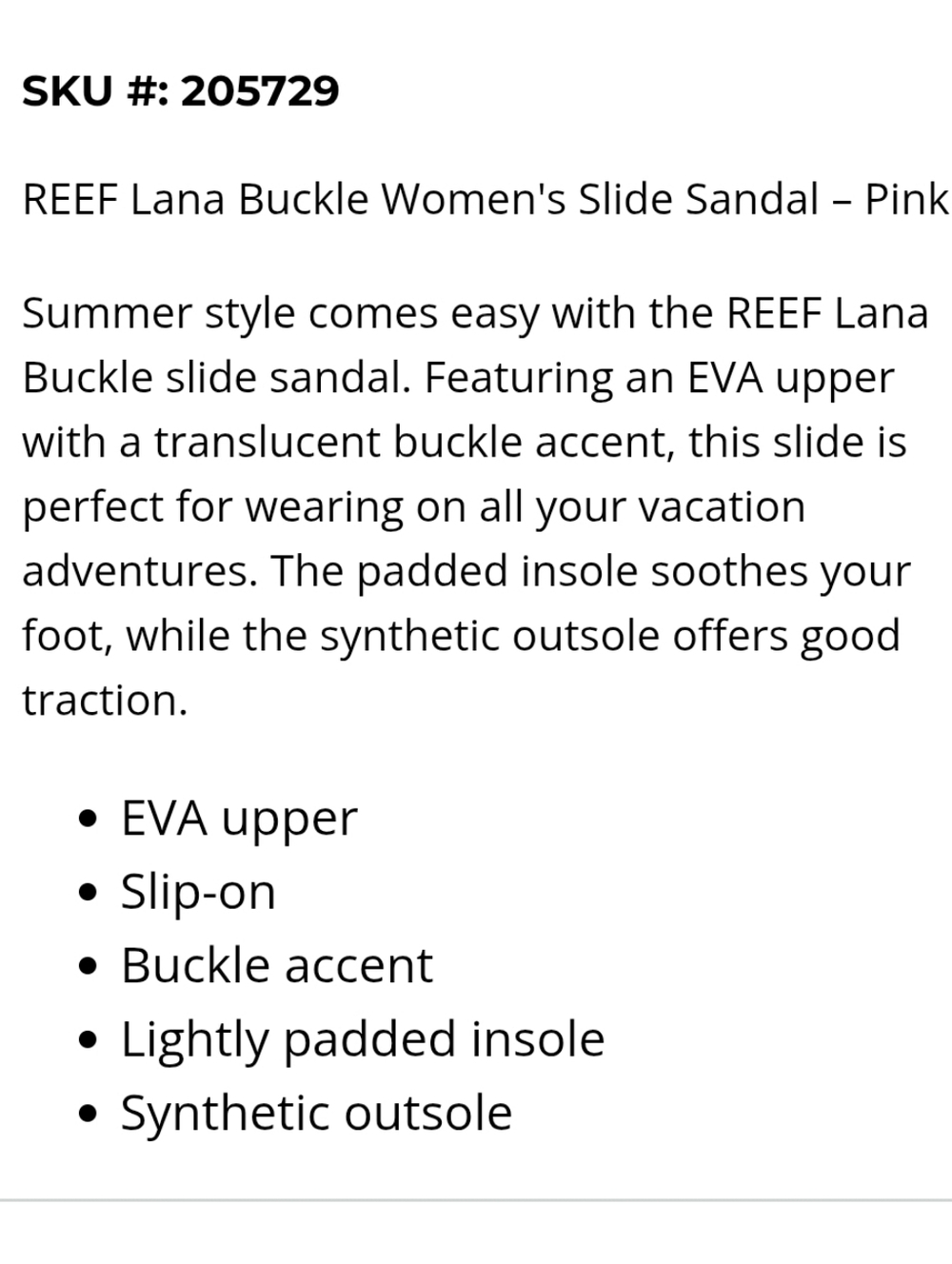 Reef Lana Buckle Slide Sandal- Cameo Rose - Picture 12 of 12
